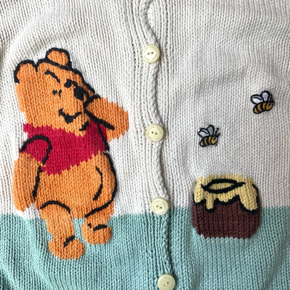 Vintage Hand Knit Winnie the Pooh Sweater - Picture 2 of 5